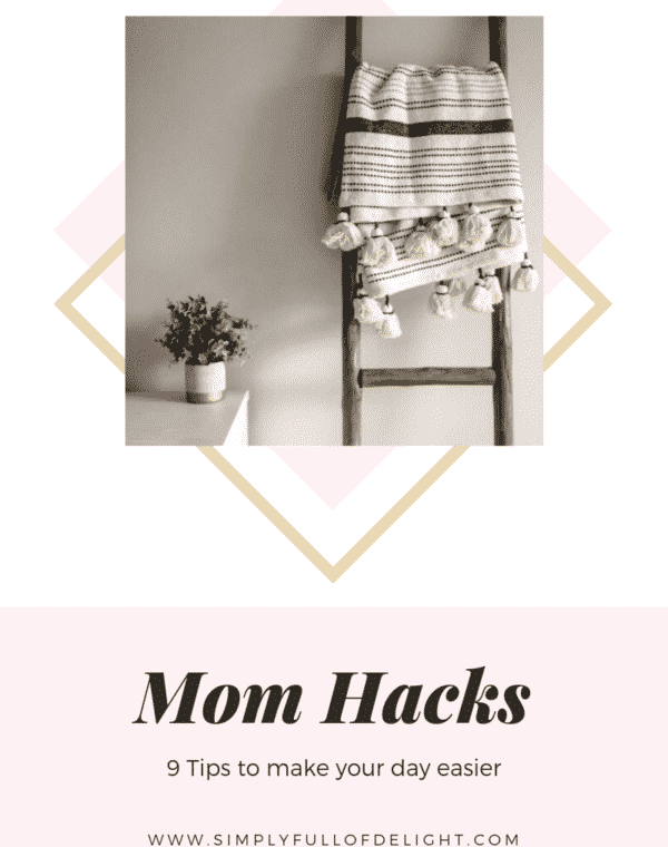 9 tips to make your day easier - blanket styled over ladder