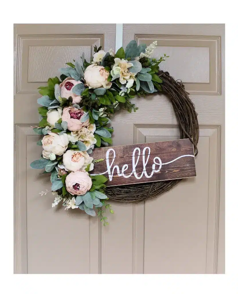 Hello Wreath by Five Star Floral n Gifts