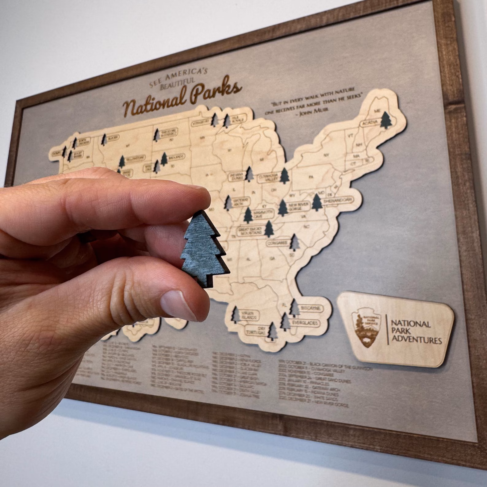 National Parks map tracker