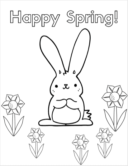 free easter or spring coloring pages