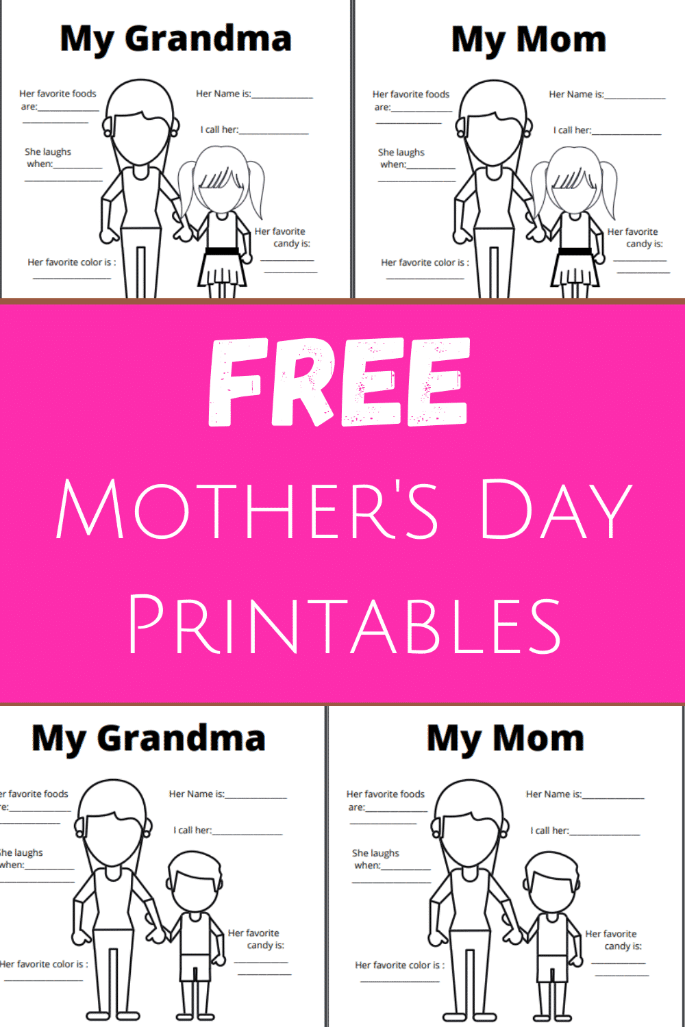 All About Mom Mothers Day Printables Simply Full Of Delight