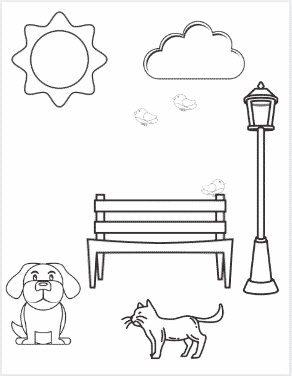 park coloring page