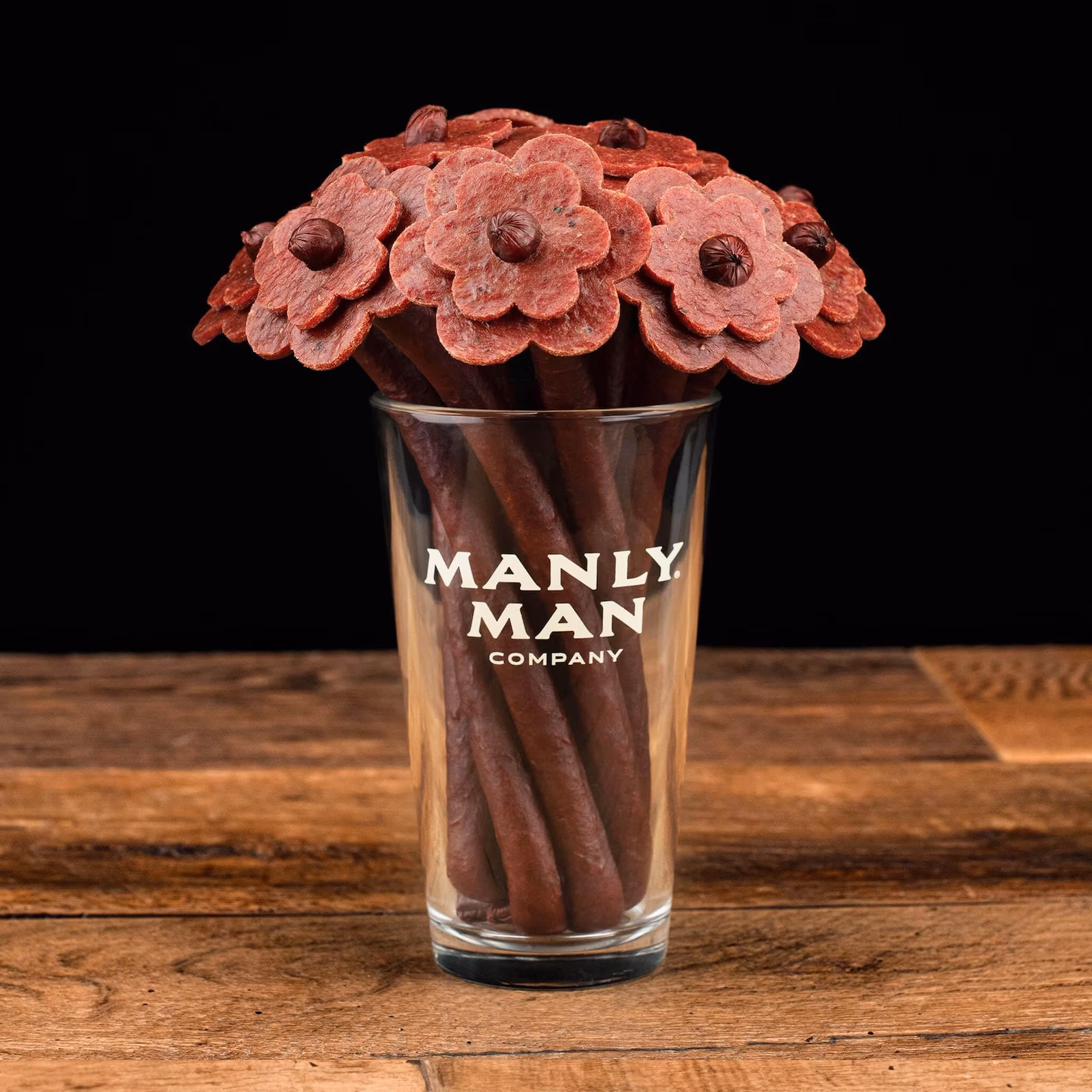 Beef Jerky Flower Bouquet by Manly Man Co