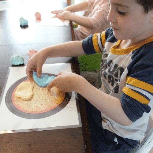 free things for kids - free Playdough mats shown by Simply Full of Delight