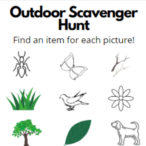 Outdoor scavenger hunt