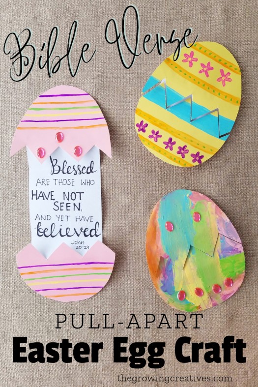 Bible Verse Easter Egg Craft | thegrowingcreatives.com