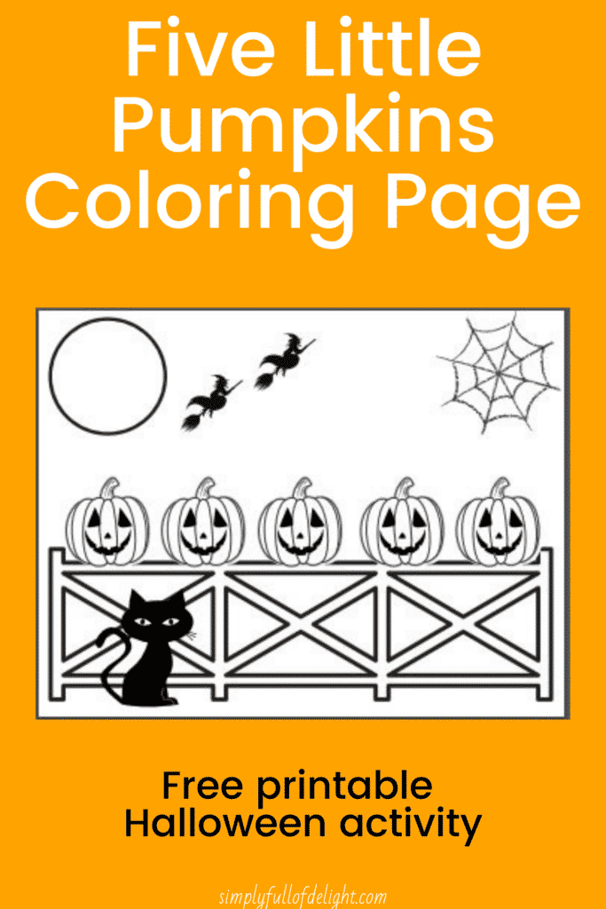 halloween coloring pages 5 little pumpkins