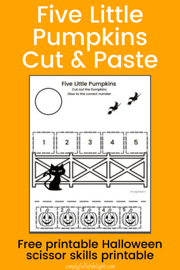 5 Little Pumpkins Coloring Page & Activity - Simply Full of Delight