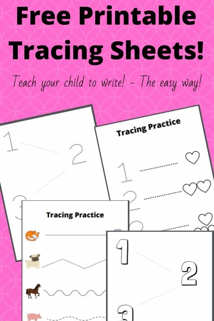 Free Printable Tracing Sheets - Teaching your child to write!