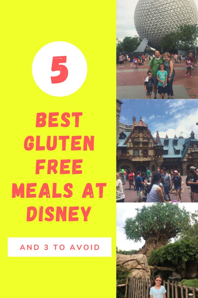 5 Best Gluten Free Meals at Disney (And 3 places to Avoid)!  Disney is a haven for gluten free eaters as long as you know where to look!  #glutenfree #disney  #disneyworld #glutenfreediet