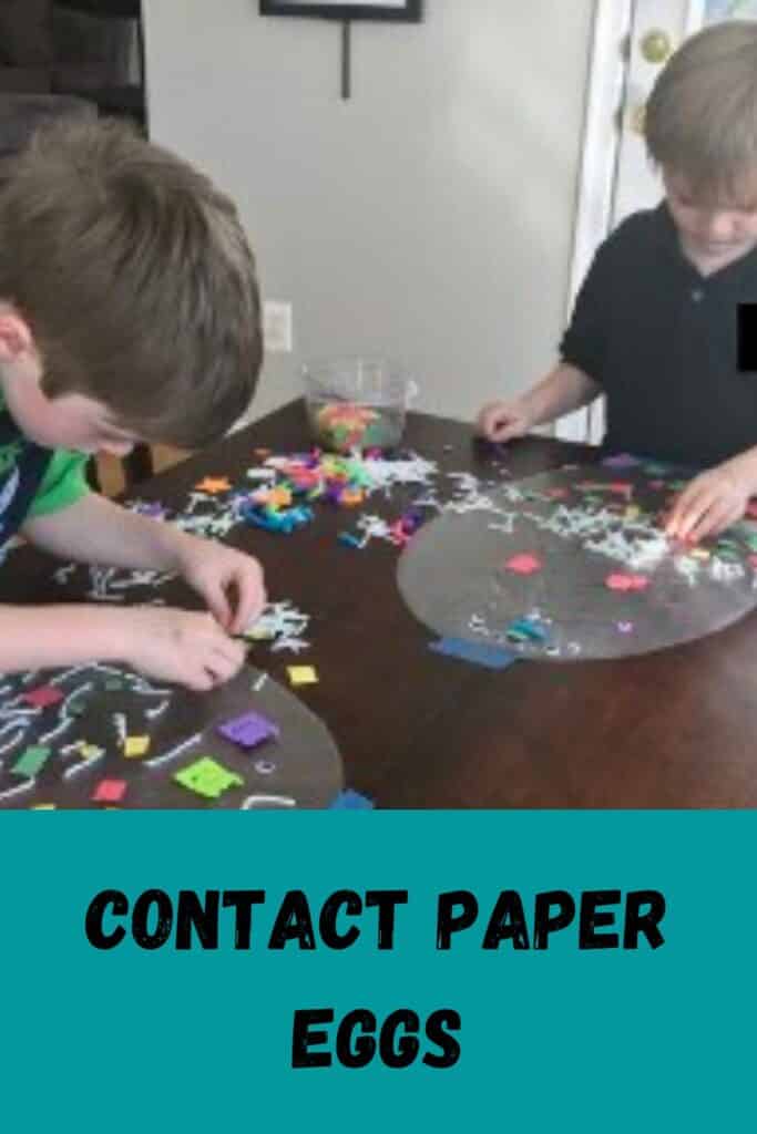 Contact paper Easter eggs