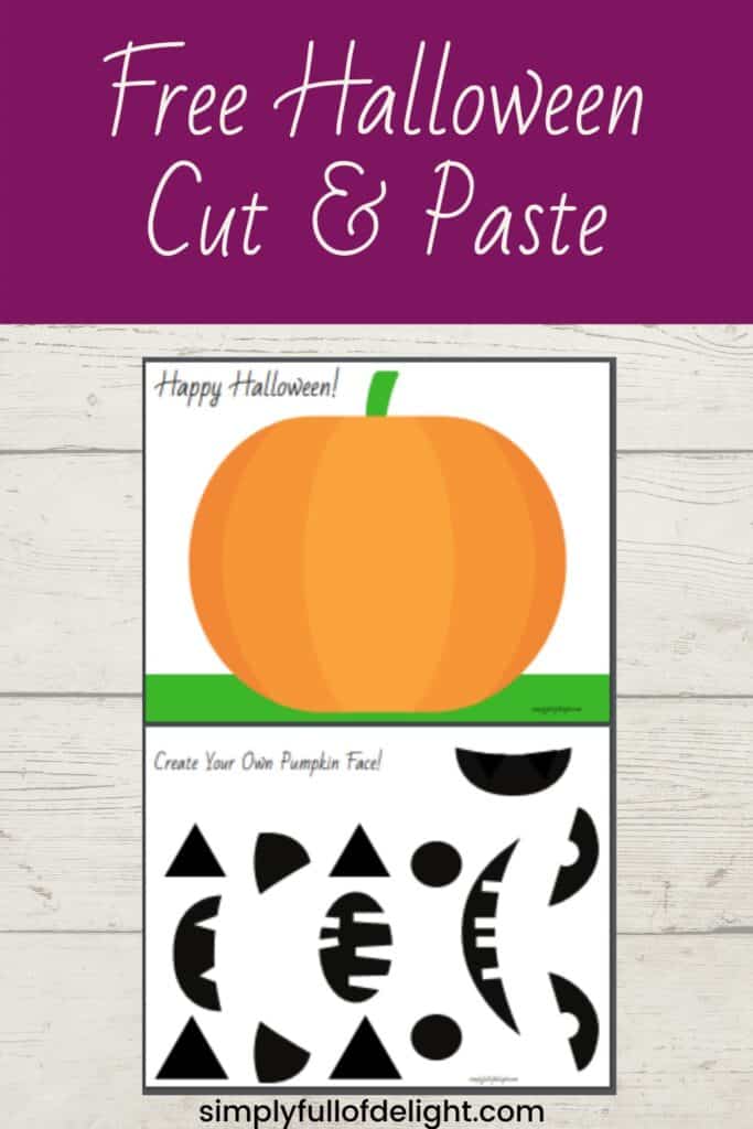 Free Halloween Cut and Paste, scissor skills practice