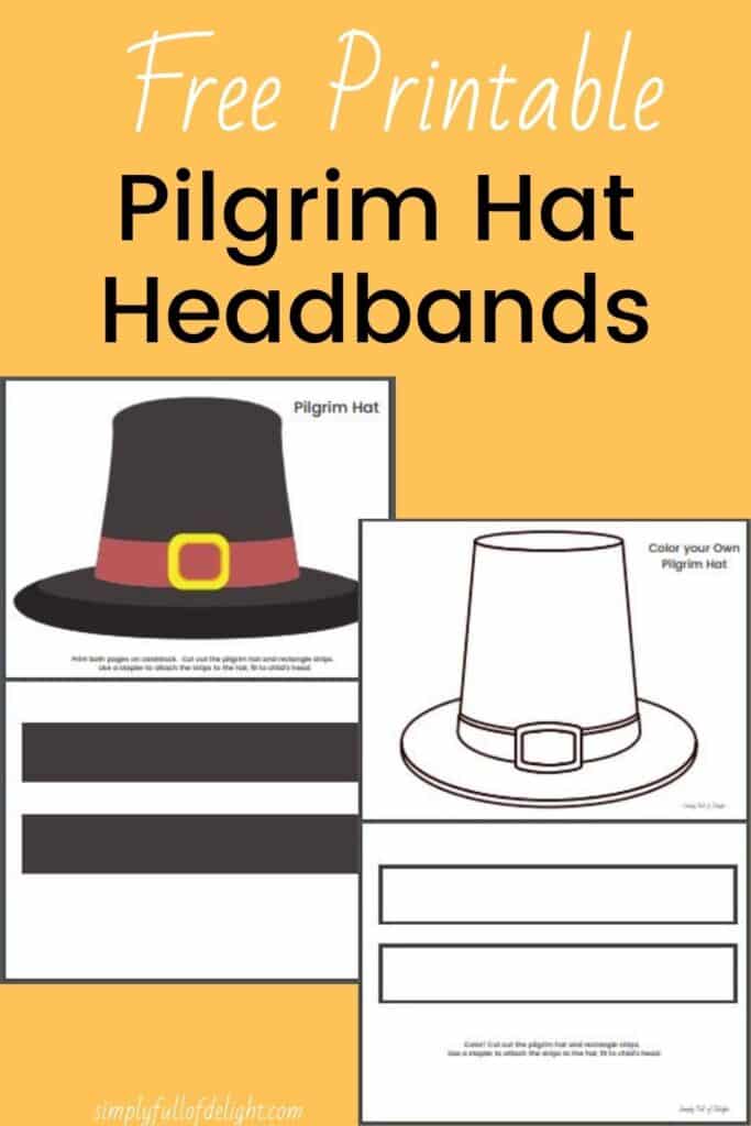 Template For Pilgrim Hat Craft