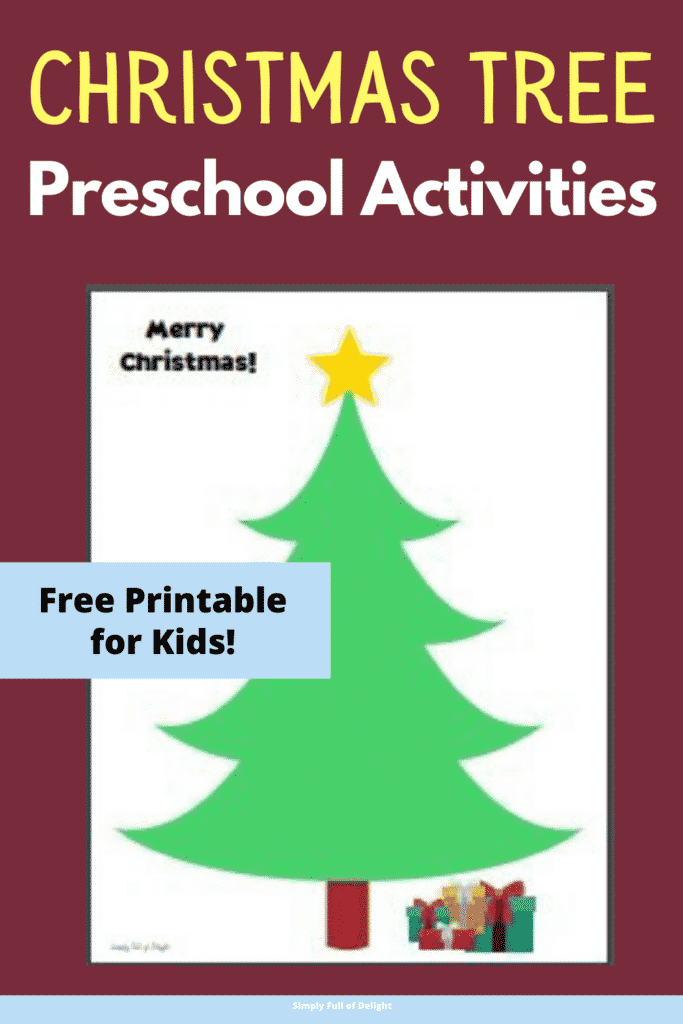 Christmas Tree Preschool Activities - Free Printable for kids!