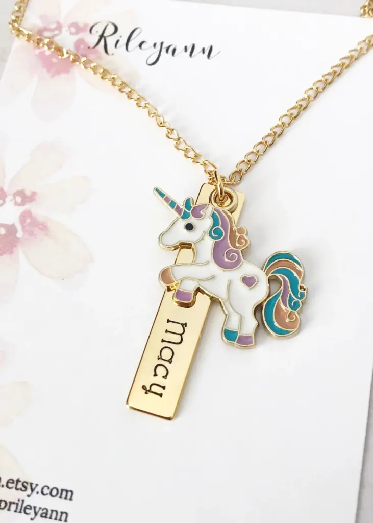 personalized unicorn necklace