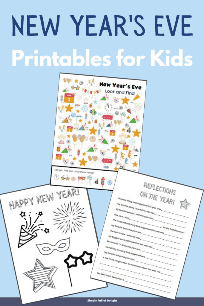 Free New Year Printables for Kids (So fun!) Simply Full of Delight