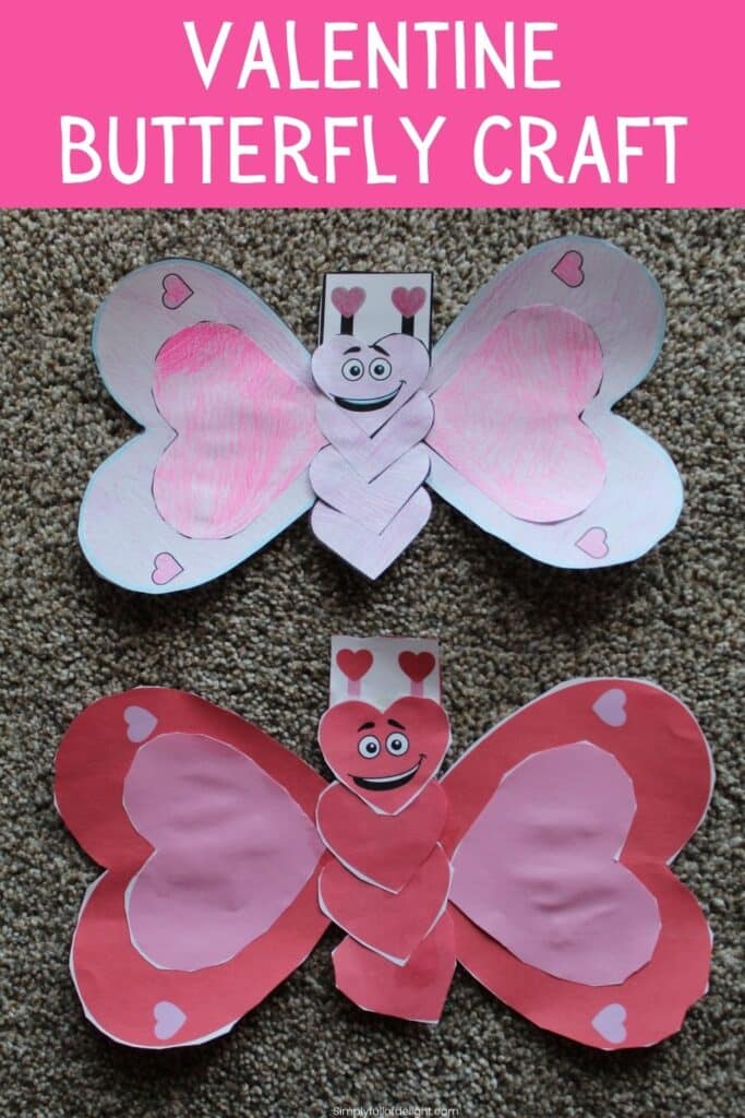 Awesome Valentine Butterfly Craft (Free Printable!) - Simply Full