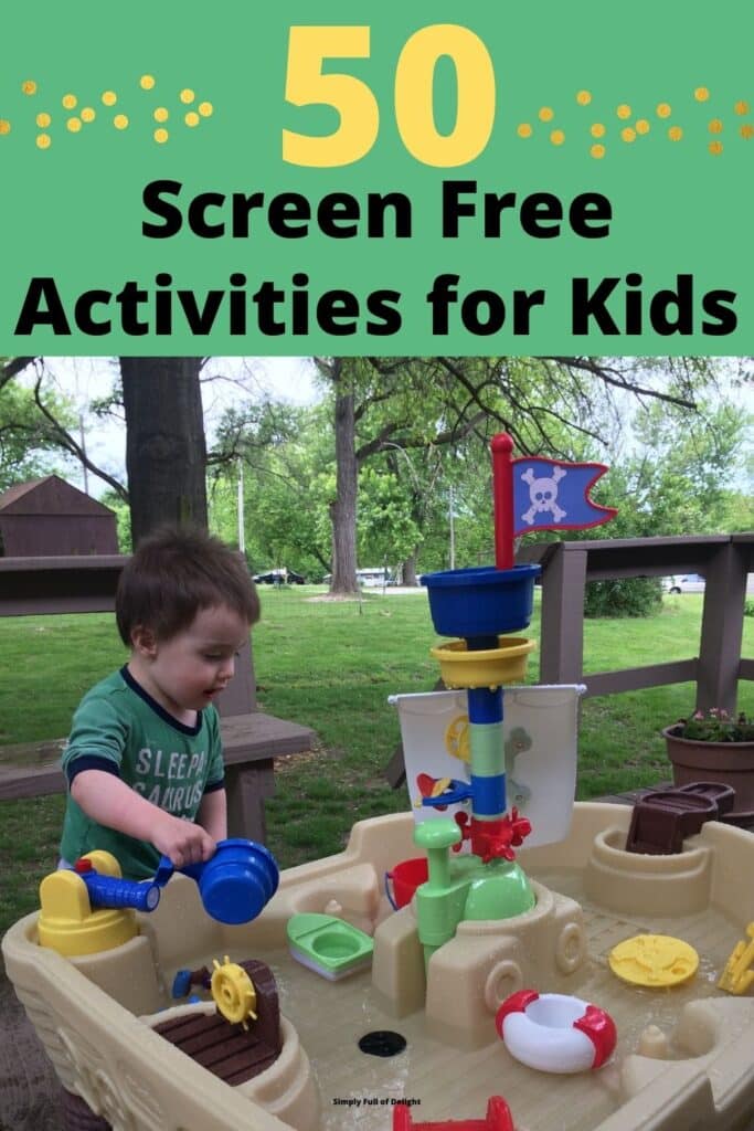 50 Ideas for fun! Child playing in water table