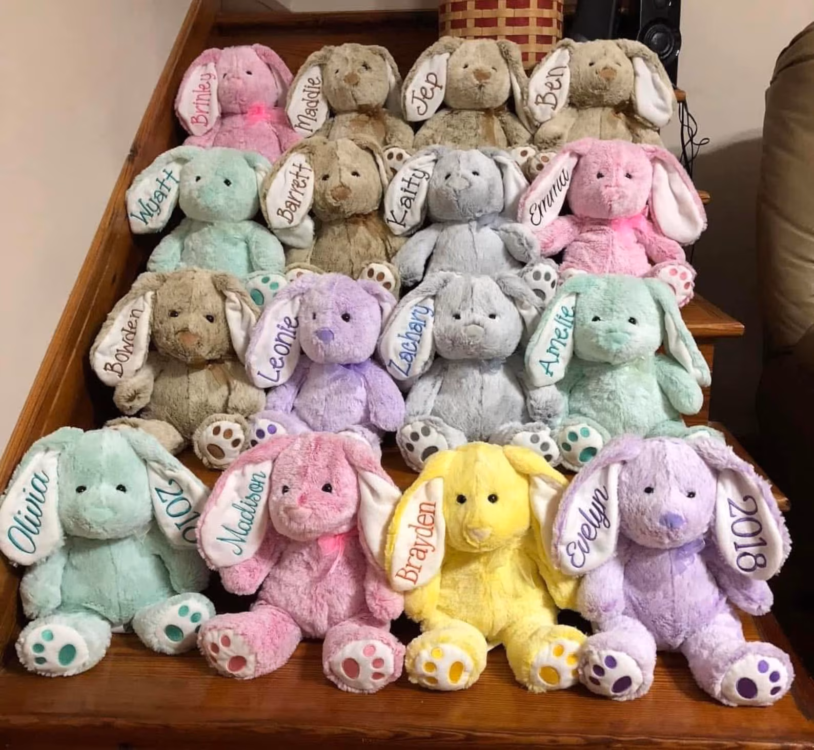 embroidery bunny toy