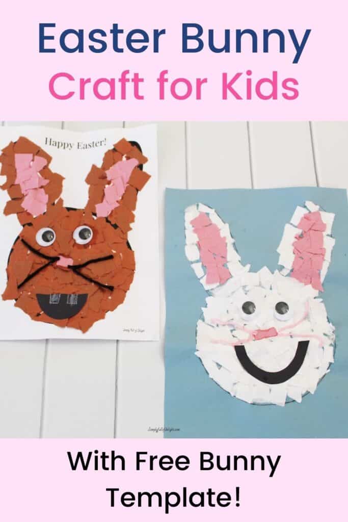 Easter Bunny Craft for Kids - with free bunny template