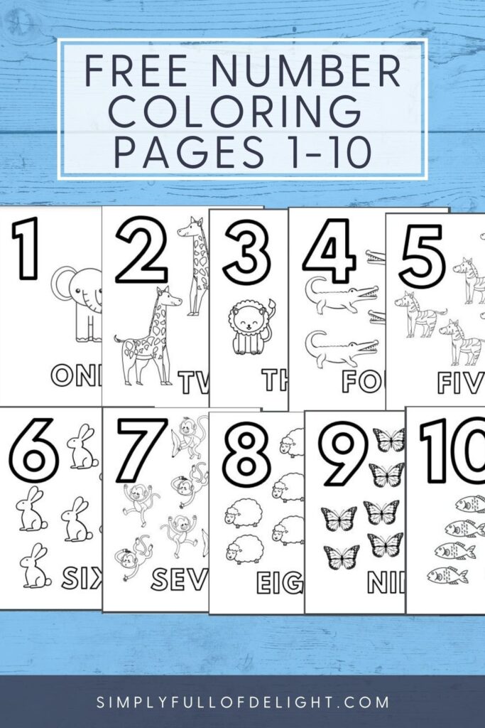 Free Number Coloring Pages 1 10 Yes Totally Free