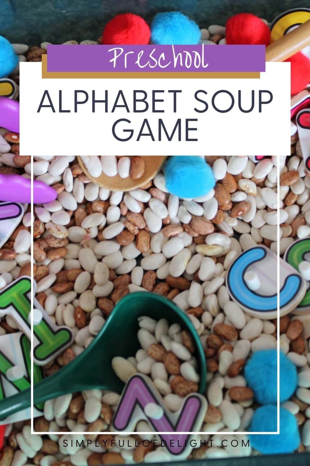 Alphabet Soup Game: A Preschool ABC Sensory Bin