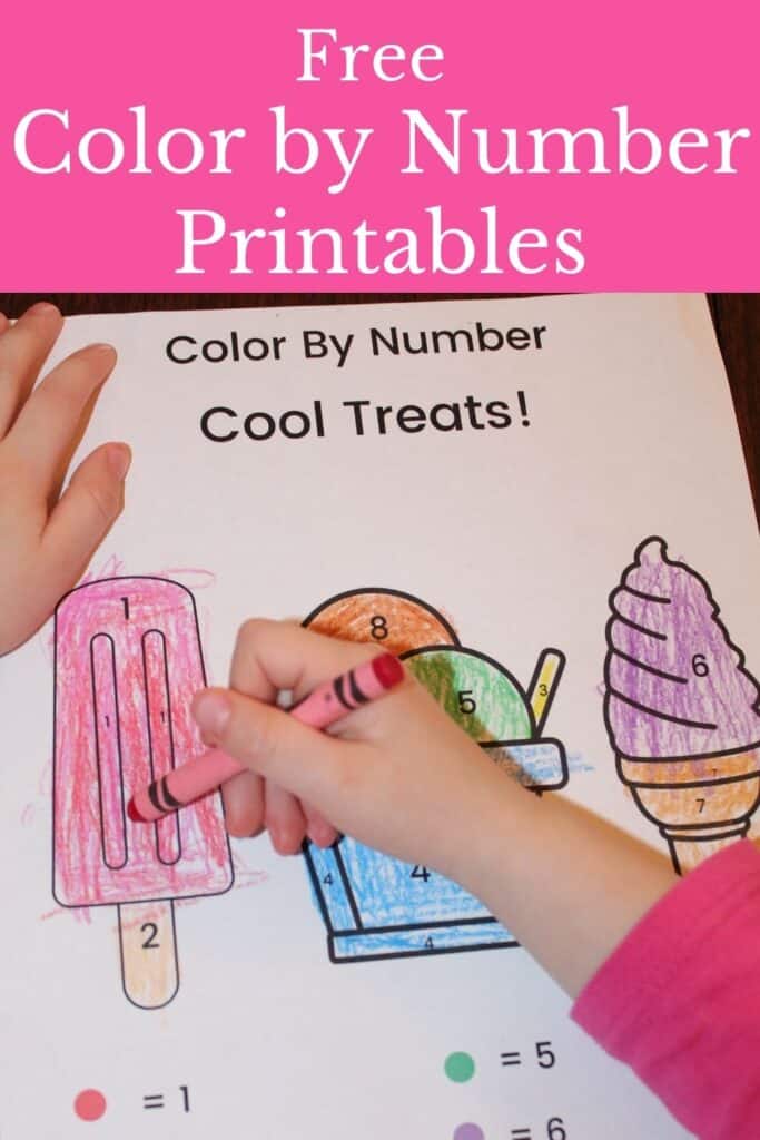 Color by Numbers Pink - ON the GO Travel Activity