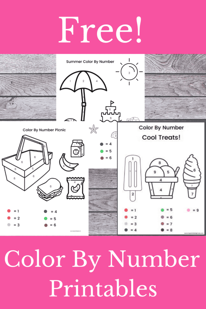 Summer Color By Number Printables