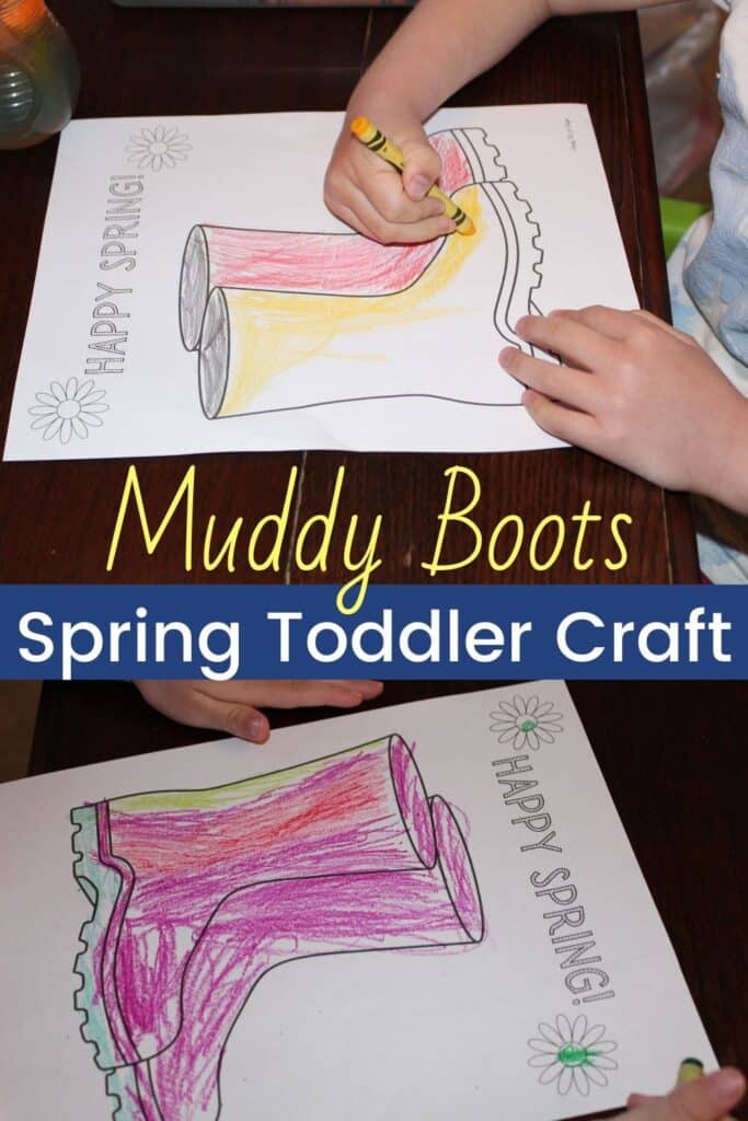 child coloring a boot printable