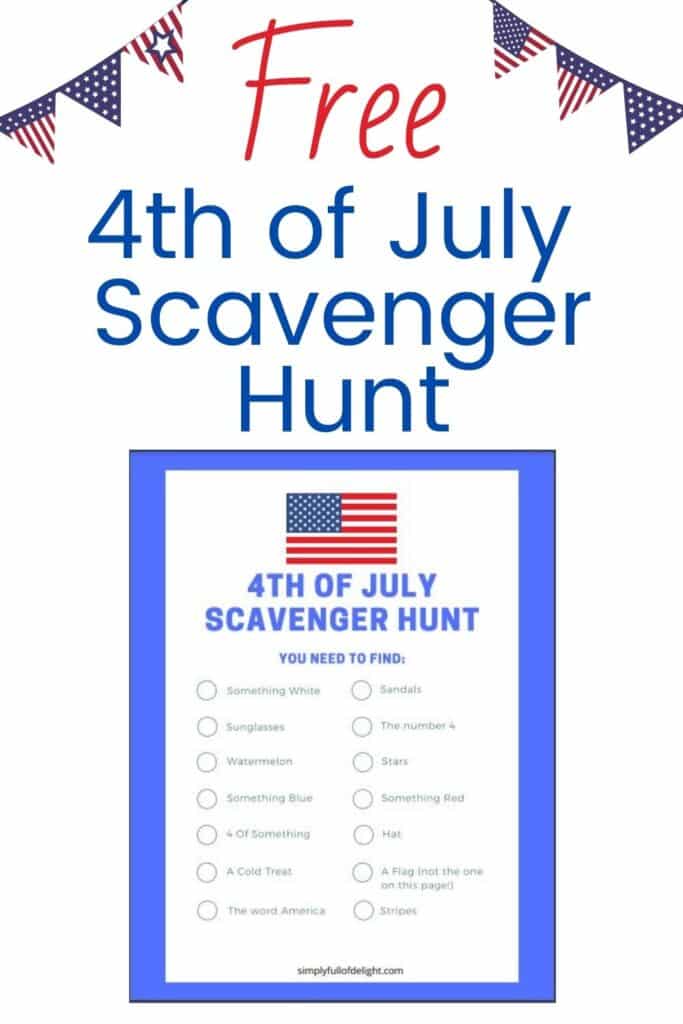 4th Of July Scavenger Hunt Printable Totally Free Simply Full Of Delight