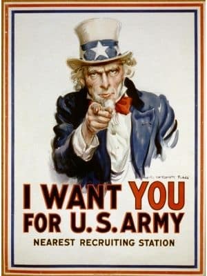 Uncle Sam Recruitment poster - I want you for U.S. Army