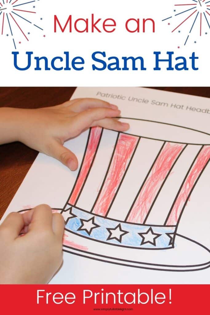 Uncle Sam Hat Craft (Free Printable!) - Simply Full of Delight