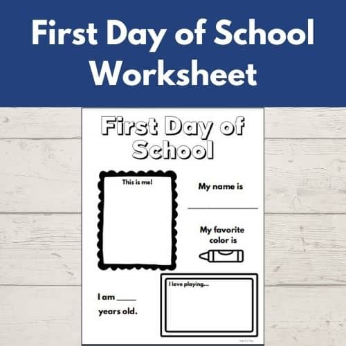 First Day of School Worksheet - kids can share all about themselves on the first day of school with this fun activity!