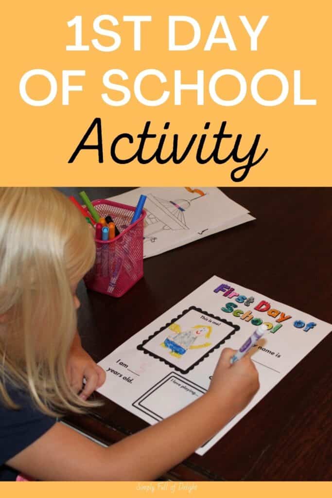 First Day of school Activity - grab your free all about me worksheet for kindergarten, preschool or 1st grade