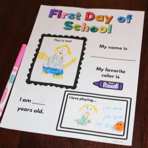 First Day At Worksheets Worksheets For Kindergarten