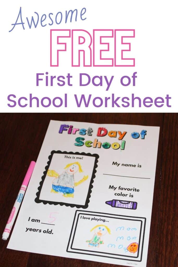 first day of school homework ideas