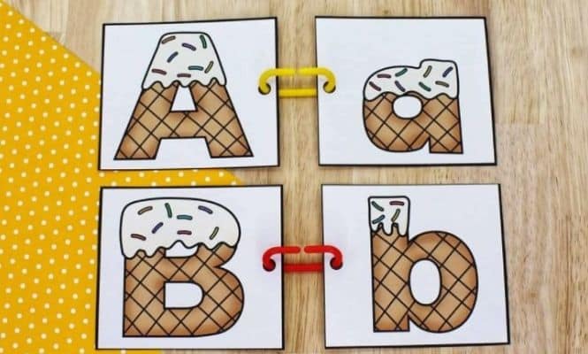 Ice cream letter match activity by Abc's of literacy