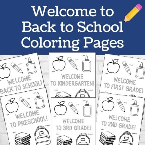6 Welcome Back to School Coloring Pages by simply full of delight