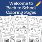 Welcome Back to School Coloring Page