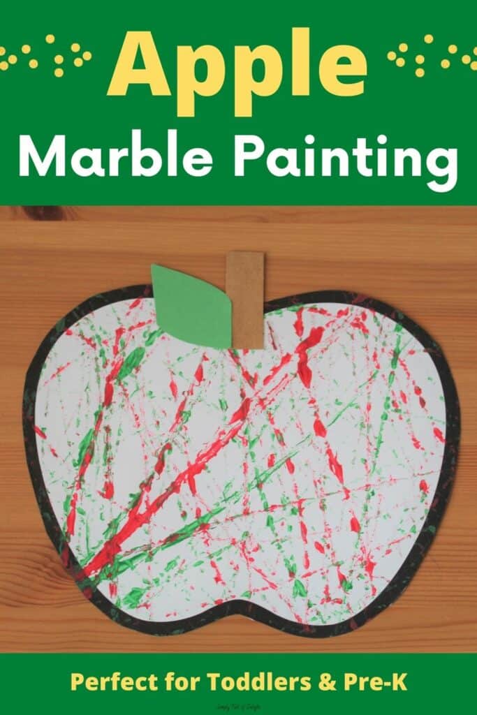 Apple Marble Painting for preschoolers - Perfect for Toddlers and pre-k!