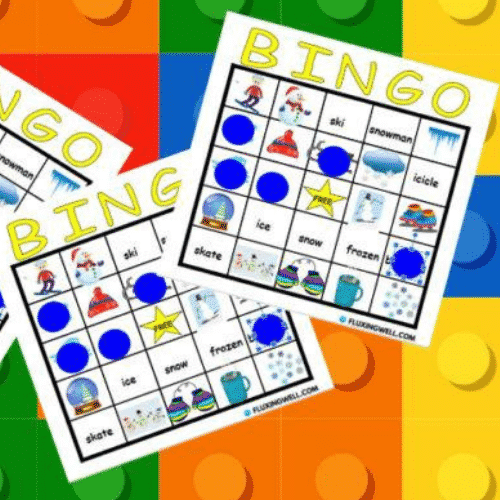 Virtual Bingo for virtual birthday party games by Fluxing Well