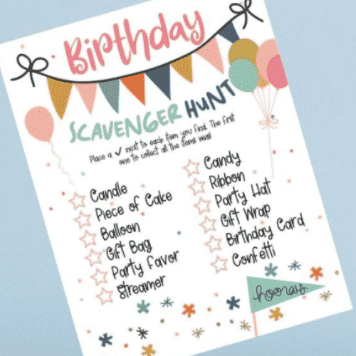 Free Printable Birthday Party Games