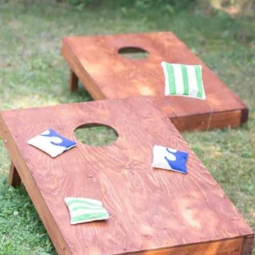 Make your own Corn hole game with sustain my craft habit