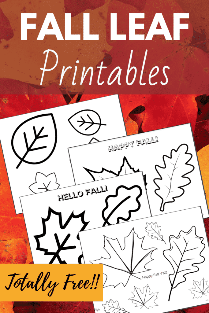 Fall Leaf Printables for kids autumn crafts or fall leaf coloring pages!  Totally Free!