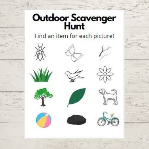 Outdoor Scavenger Hunt by Simply Full of Delight