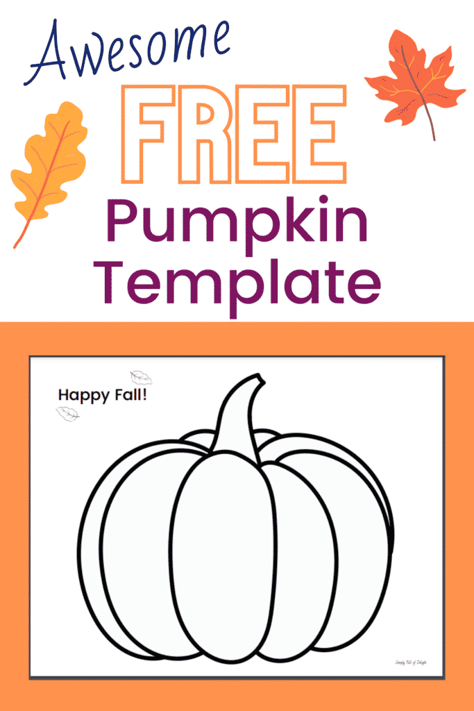 Grab a free Printable Pumpkin Craft Template to color, marble paint, or for any other fall pumpkin craft for kids!