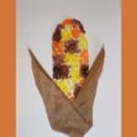Indian Corn Craft - bubble wrap painted corn