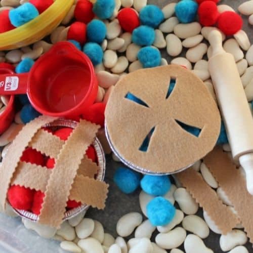 Play Dough Pie Making Kit, Kids Thanksgiving Activity, Sensory