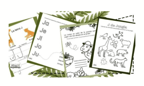 Letter J printables in spanish by Lorena & Lennox Bilingual Beginnings