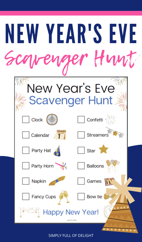 New year's eve scavenger hunt printable
